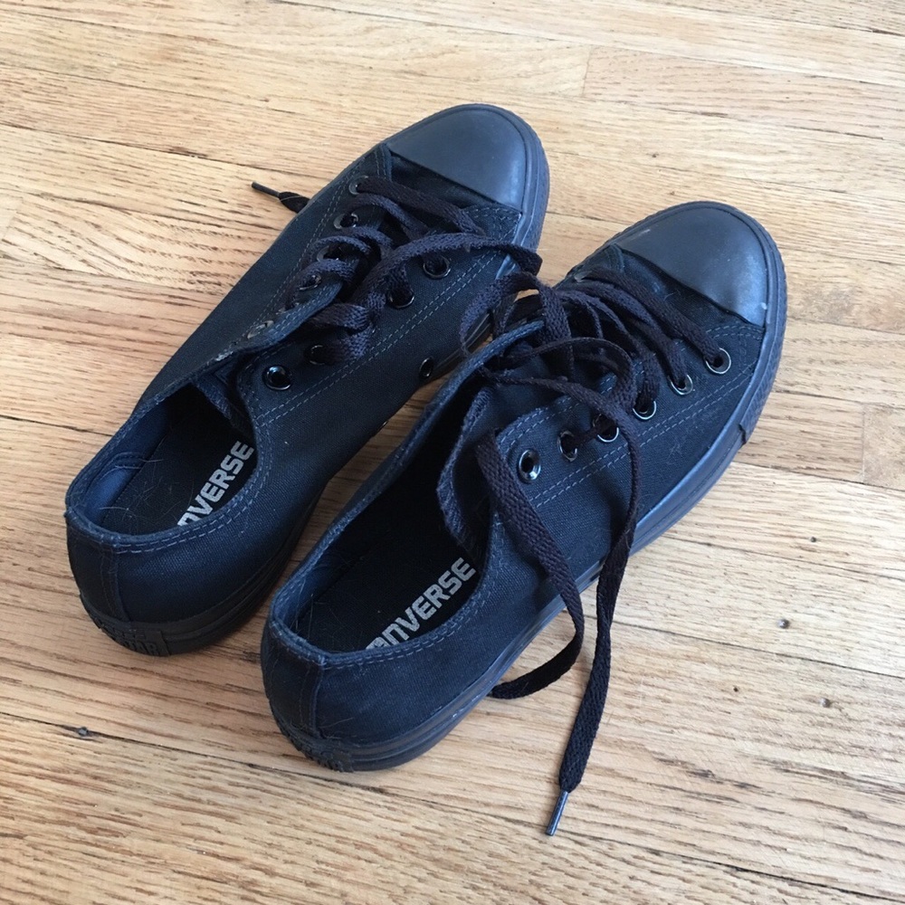 All Black Converse Size 7 Men’s, Size 9 women’s